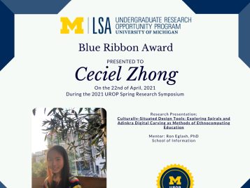 2021 UROP Spring Symposium Blue Ribbon IG 1 